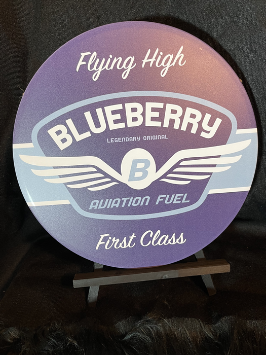 Blueberry Flight Services 30 cm x 30 cm Round Aluminum Sign