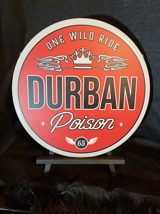 Durban 88 30 cm x 30 cm Round Aluminum Sign