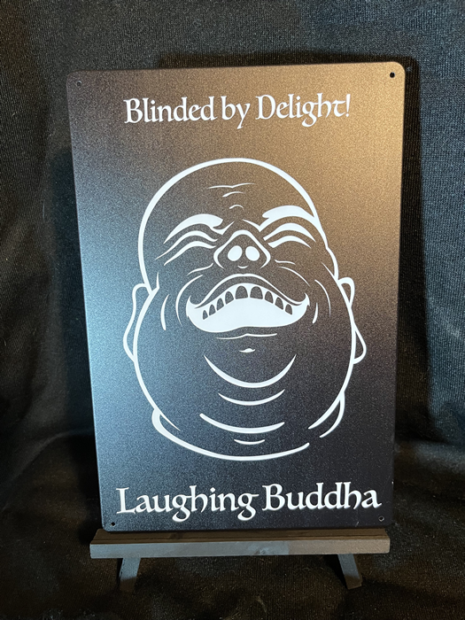 Laughing Buddha 20 cm x 30 cm Aluminum Sign